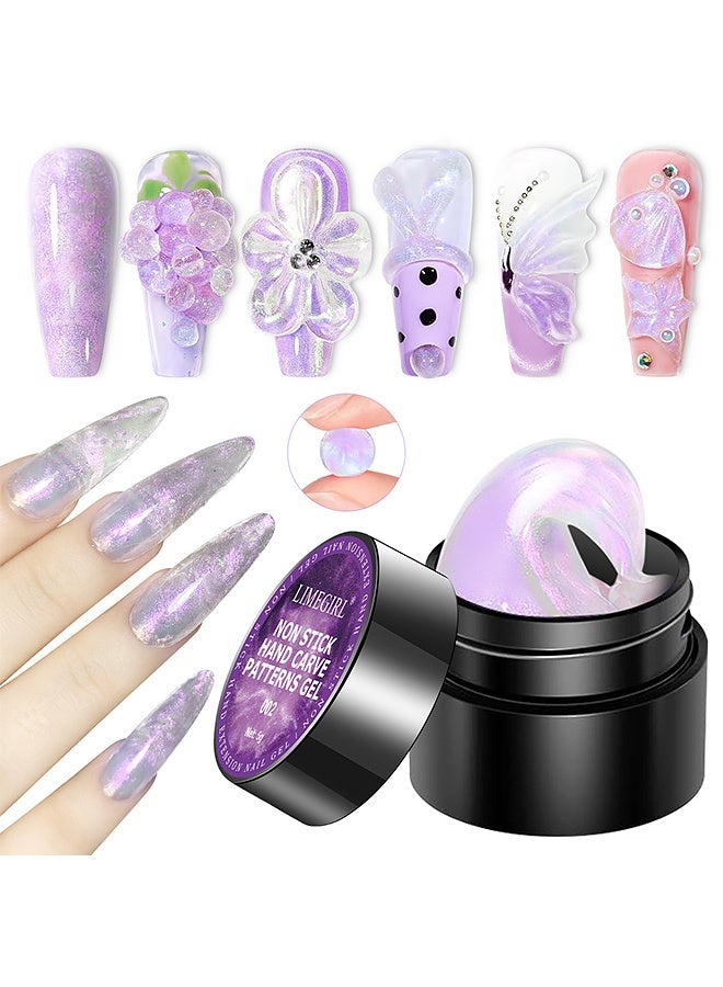 LIMEGIRL Non-sticky Aurora Extended Glue, Malleable Glue for Shaping, Phototherapy Nail Polish, Acrylic Nail Glue, 5g (02#) - Image 1